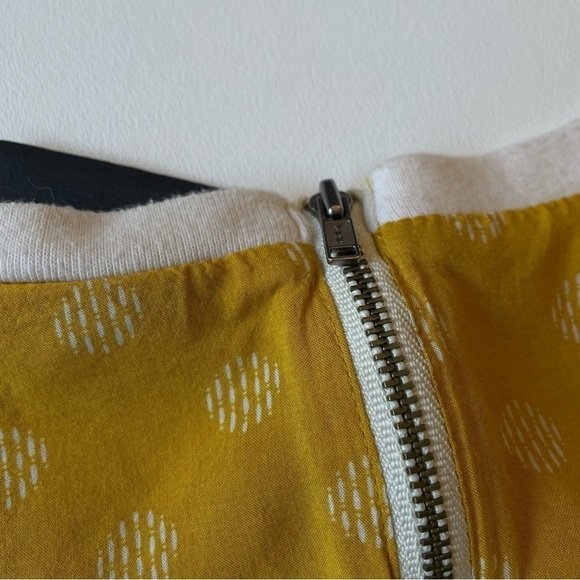 MAEVE Anthropologie Top Size 2 Mustard Yellow Polka Dot 3/4 Sleeve Blouse - Picture 16 of 16